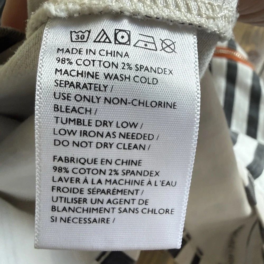 Urban Outfitters Womens Large Black White Stripe Zippers Mini Skirt‎ Y2K Vibe